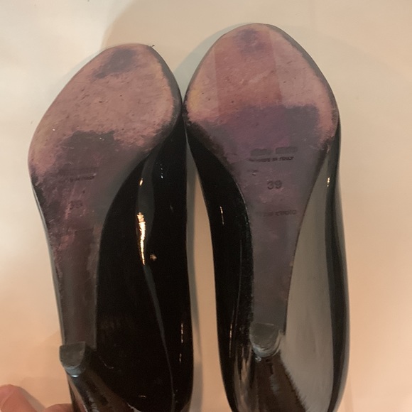 Miumiu black open toe wedges - Picture 7 of 7